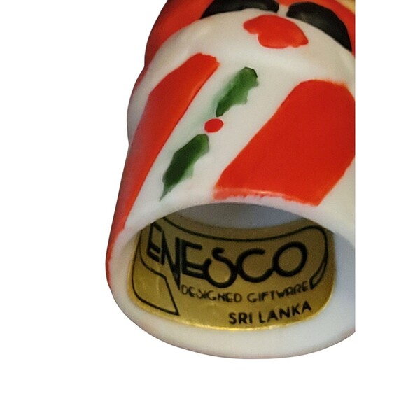 Vintage set of 2 Enesco Thimble Christmas Porcelain Mrs. Claus Drummer Boy - Picture 4 of 6